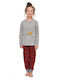 Noidinotte Kids' Pajamas Winter Cotton Gray