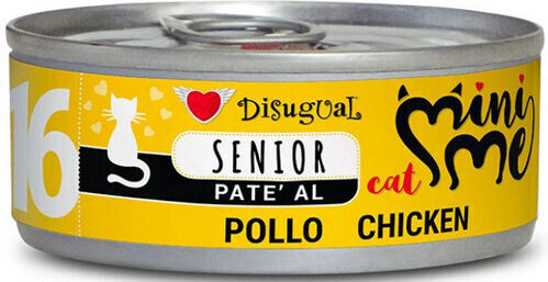 Disugual Mini Me 16 Wet Food for Senior Cats in Cans with Chicken Grain-Free & Gluten-Free 85gr
