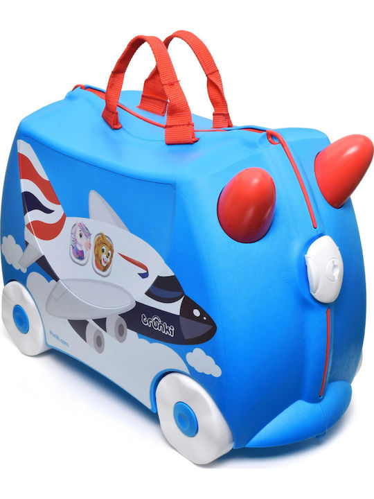 Trunki Amelia Aeroplane Παιδική Βαλίτσα Ταξιδίου Καμπίνας Σκληρή Γαλάζια με 4 Ρόδες Ύψους 31εκ.