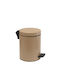 Pam & Co Metallic Toilet Bin with Soft Close Lid 8lt Beige