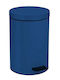 Pam & Co Metallic Toilet Bin with Soft Close Lid 12lt Blue