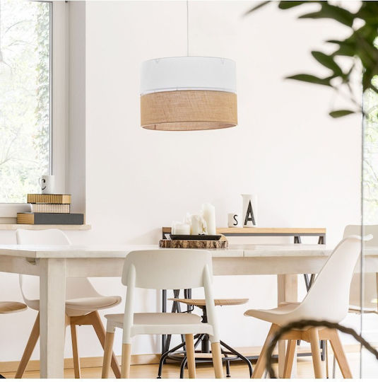 TK Lighting Linobianco Hängelampe Braun 115x50cm