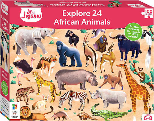 Kids Puzzle African Animals for 6+ years old+ Years 100pcs Hinkler