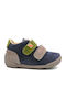 Suede Kids Boots with Velcro Blue