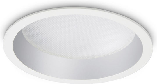Ideal Lux Rund Vertieft LED Panel 20W mit Natürliches Weiß Licht 4000K