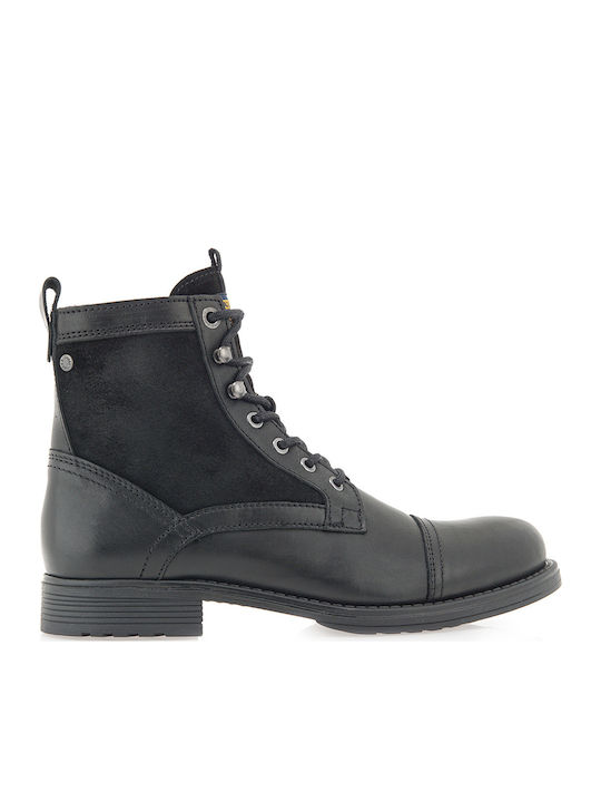 Jack & Jones Leather Black Boots