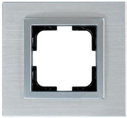 Eurolamp Schalterrahmen 1-fach in Silber Farbe ...