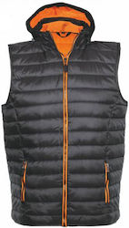 Fageo Safety Vest Hooded Black Μαύρο/Πορτοκαλί