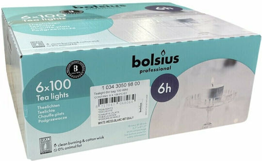 Bolsius Ρεσώ Professional σε Λευκό Xρώμα (έως 6 Ώρες Καύσης) 100τμχ