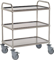 Matfer Küchenwagen für gewerbliche Küche mit 3 Ebenen H96xB84xT55cm Matfer Küchenwagen für gewerbliche Küche mit 3 Ebenen H96xB84xT55cm