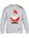 Kids Sweatshirt Gray Christmas Santa Claus Cartoon