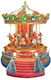 Lianos Christmas Decorative Carousel with Music and Movement 24.5x23x21.5cm.