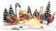Lianos Christmas Illuminated Decorative Village with Battery 28.5x13x13cm.