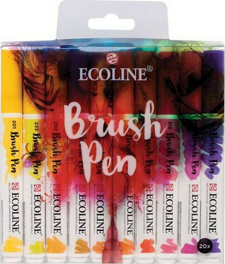 Royal Talens Brush Pen Μαρκαδόροι Σχεδίου 20mm Σετ 20 χρώματα