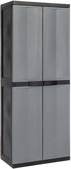 Δίφυλλη Ντουλάπα Trend Midi 202 Πλαστική με 3 Ράφια 65x37x165εκ.
