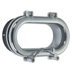 PORTHOLE PORTHOLE ITALIAN BRASS NARROW CHROME PLATED 17X44CM