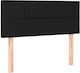 vidaXL Fabric Bed Headboard Black 90x88cm