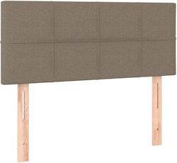 vidaXL Табла За Легло Текстил Taupe 90x88см