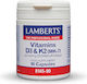 Lamberts Vitamins D3 & K2 Βιταμίνη για Ενίσχυση του Ανοσοποιητικού & την Υγεία των Οστών 2000iu 90mcg 90 κάψουλες