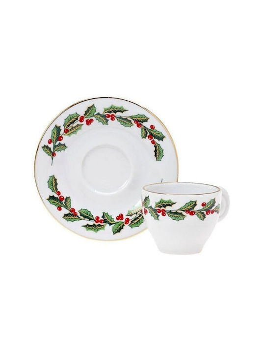 Cryspo Trio Christmas Porcelain Cup Ornament 2pcs