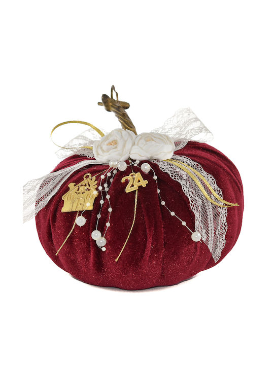 Happyness pumpkin charms 18cm burgundy