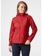Helly Hansen Midlayer Women's Short Lifestyle Jacket Waterproof and Windproof for Winter with Hood Red