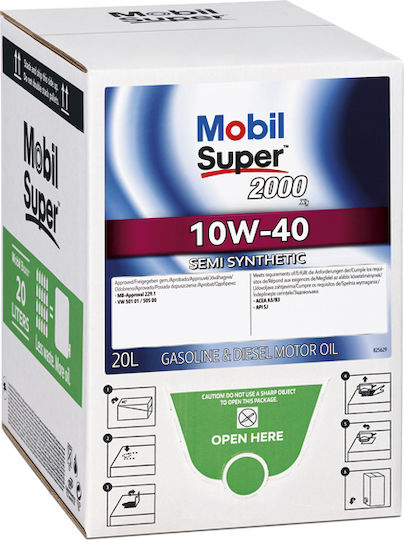 Mobil Super 2000 X1 Ημισυνθετικό Λάδι Αυτοκινήτου 10W-40 20lt