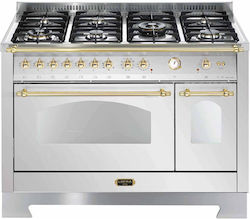 Lofra Ελεύθερη με Εστίες Υγραερίου Inox Dolcevita 120 RSD126MFT+E/2AEO