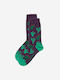 John Frank Cactus Damen Gemusterte Socken Lila 1Pack