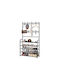 HP-25671 Mobilier de Intrare cu Cuier & Dulap pentru Pantofi Black 80x26x168buc