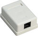 Goobay Single External Network Socket RJ45 Type Cat6 In White Colour 77632