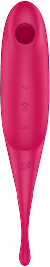 Satisfyer Twirling Pro+ Αναρροφητής Αιδοίου με Δόνηση Hybrid Air Pulse Vibrator Red