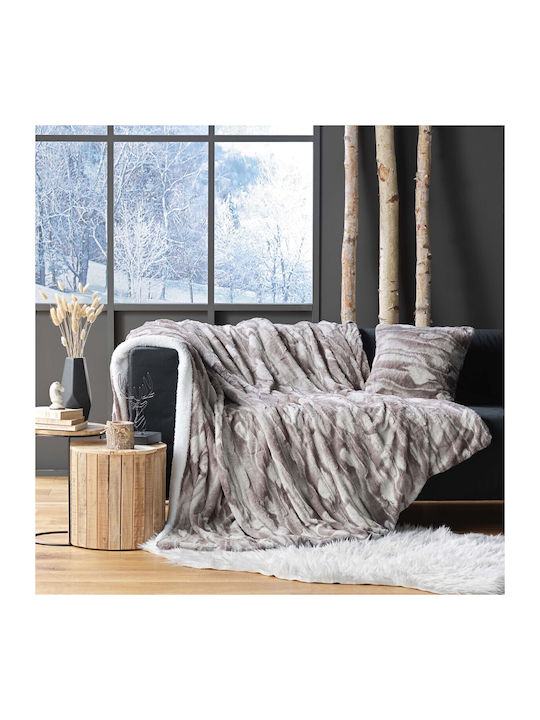 Douceur d'Intérieur Caribou Ριχτάρι Πολυθρόνας Γούνινο 180x220εκ. Mock
