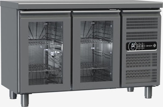Ginox MK6R-70-130-TT Commercial Refrigerator 231lt with 2 Doors -2/+5°C L130xD60xH86.5cm