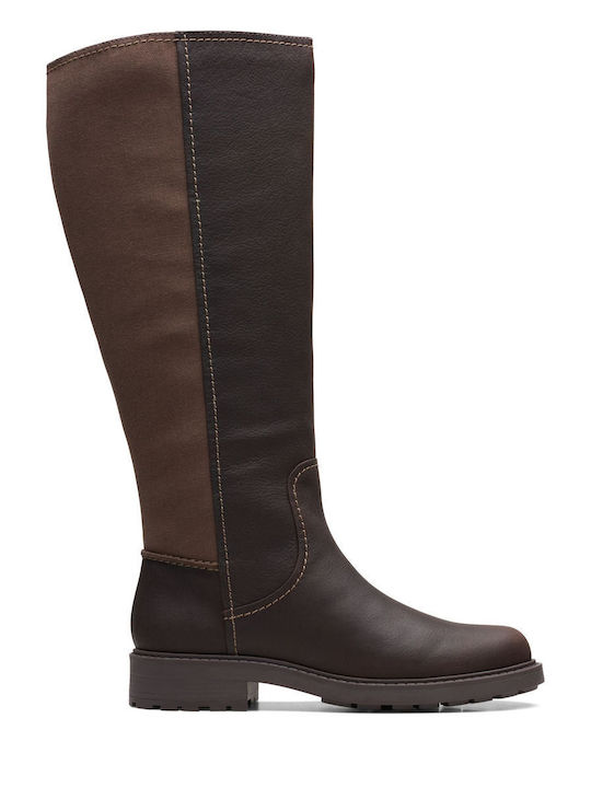 Opal Glow Leather Women's Boots Brown