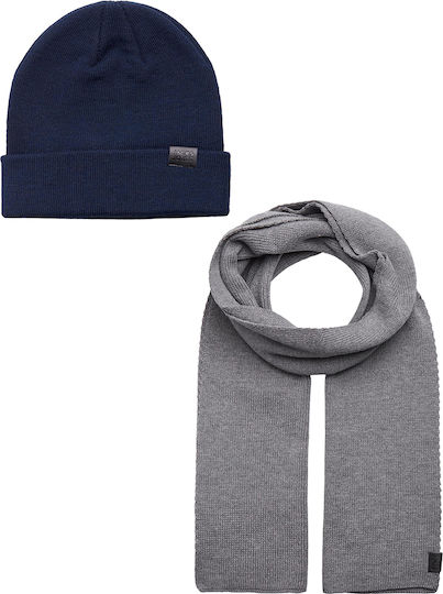 Männer Set mit Beanie in Marineblau Farbe