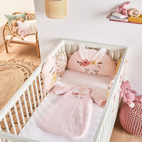 La Redoute Interieurs Crib Bumpers Classic for the Crib Rails Pink 40x180cm
