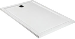 Sanitec Rectangular Ceramic Shower White A 201 120x80x2cm