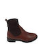 Women's ankle boots act - Camel leather 121