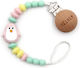 Mimijo Pacifier Clip Pinguin with Beads Made of...