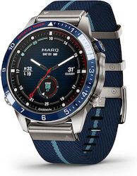 Garmin MARQ Captain (Gen 2) Titanium 46mm Waterproof Smartwatch with Heart Rate Monitor (Blue)