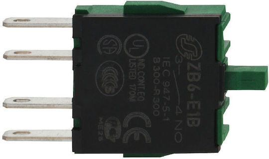 Schneider Electric Harmony XB6 Terminalul pentru sarcini grele Clădiri Industriale Ø16 1NO ZB6E1B
