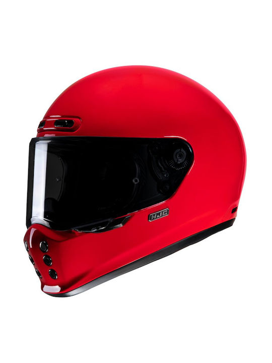 HJC V10 Deep Red Motorradhelm Volles Gesicht ECE 22.06