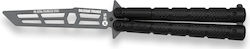 K25 Training Pocket Knife Black with Blade made of Stainless Steel in Sheath