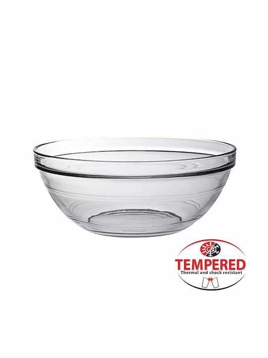 Duralex Lys Glass Salad Bowl Transparent 23x23x9.2cm 6pcs