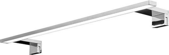 Geyer Modern Lamp Bathroom with Integrated LED and Natural White Light Silver 56cm