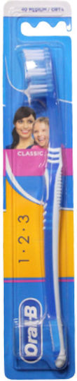 Oral-B 1-2-3 Maxi Clean 40 Periuță de dinți Mediu Albastru (Selecție Aleatorie)