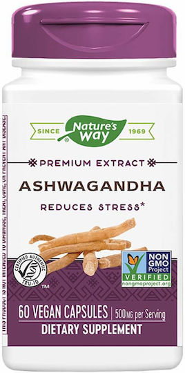 Nature's Way Ashwagandha 500мг 60 вегетариански капсули