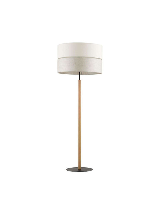 TK Lighting Eco Vintage Floor Lamp H139xW50cm. with Socket for Bulb E27 Beige