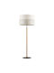 TK Lighting Eco Vintage Floor Lamp H139xW50cm. with Socket for Bulb E27 Beige